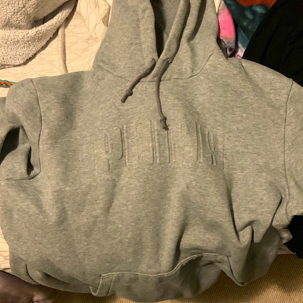 Male’s grey puma hoodie